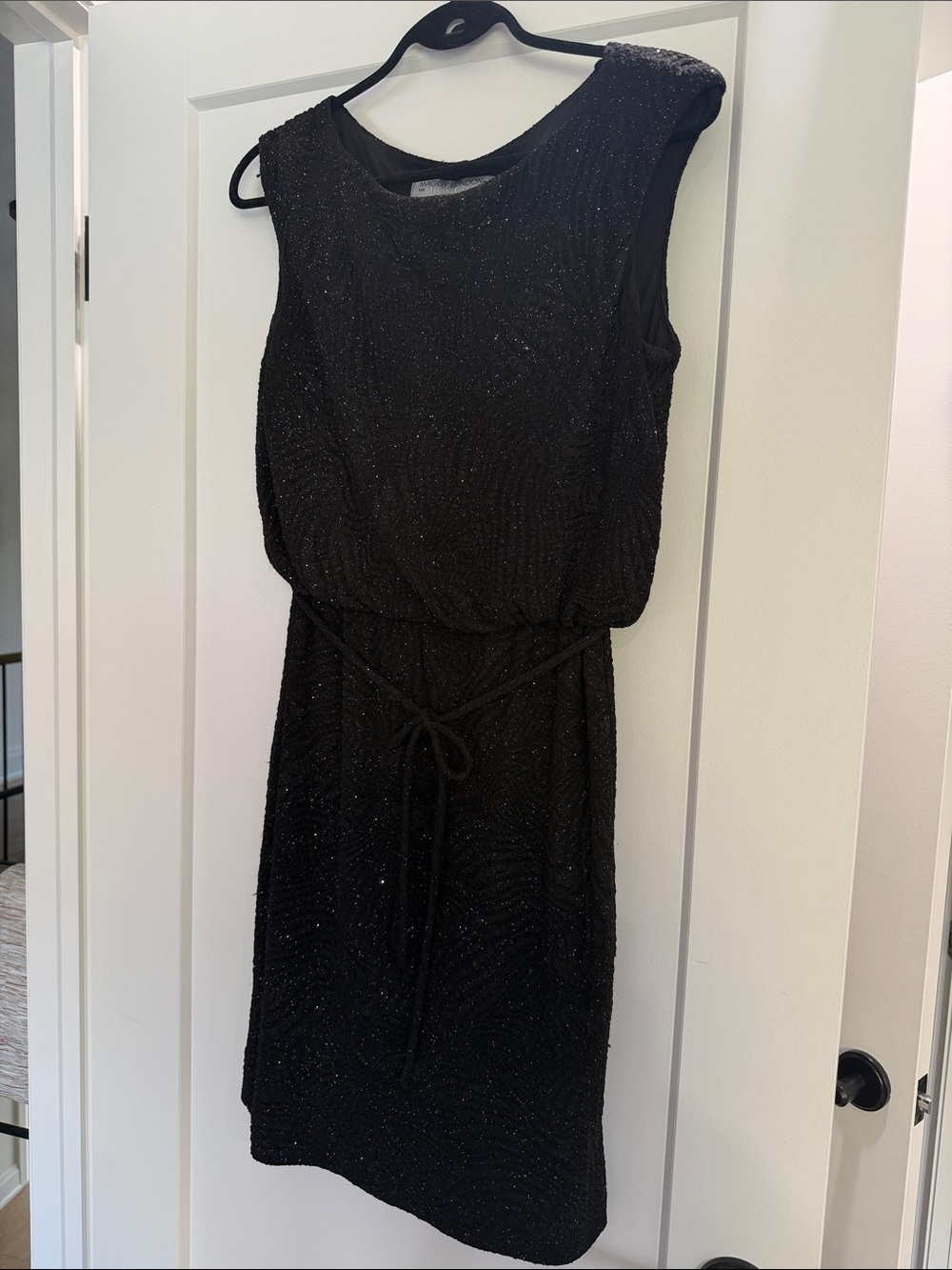 Maggy London x Melanie Lyne Black Shimmer Cocktail Dress Size 8